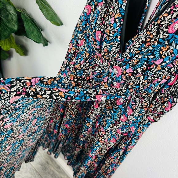 Torrid Midi Gauze Walk Through Romper Dress floral multi color Size 5 - Picture 3 of 9